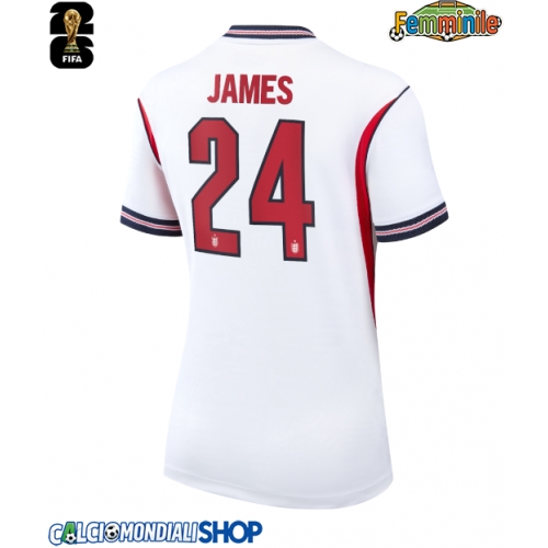 Maglie da calcio Inghilterra Reece James #24 Prima Maglia Femminile Mondiali 2026  Manica Corta